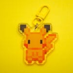 Llavero Pikachu pixel art