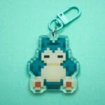 Llavero Snorlax pixel art