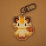 Llavero Meowth pixel art