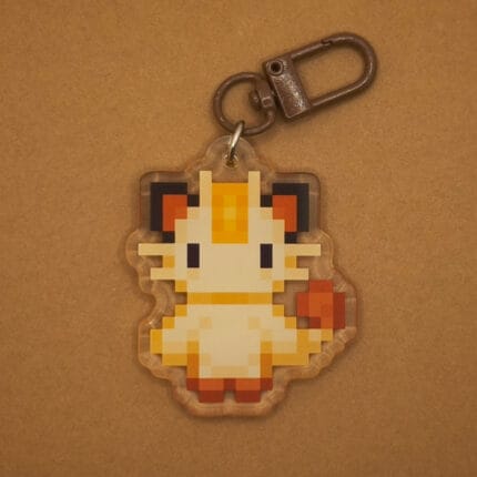 Llavero Meowth pixel art