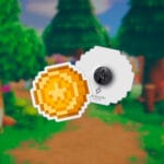 Pin moneda pixel art