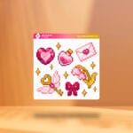 Hoja de pegatinas Amor Etéreo